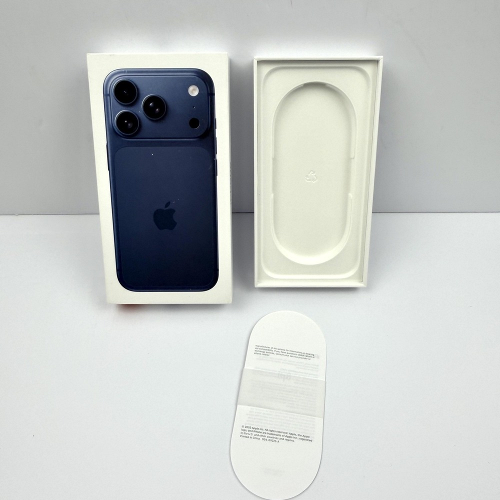 Apple IPhone 17 Pro Empty Retail Box Deep Blue 256GB MG7M4LL/A A3256 Packaging